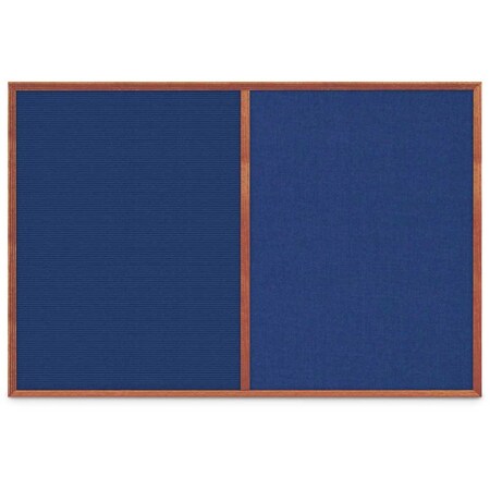 United Visual Products Slim Style Indoor Enclosed Corkboard, 30 UV503SC-WHITE-DBURGU